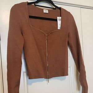 Abercrombie & Fitch Zip Top in Orange. New with Tags, never worn